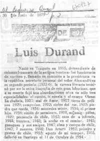 Luis Durand.