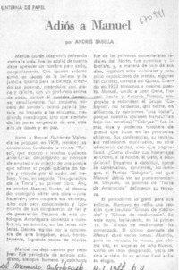 Adiós a Manuel