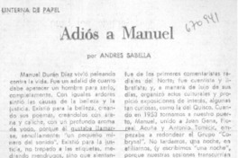 Adiós a Manuel