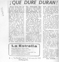 Que dure Durán!