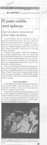 El Poeta maldito sacó aplausos.