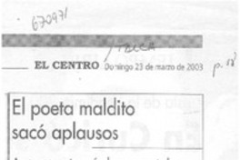 El Poeta maldito sacó aplausos.