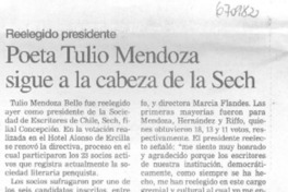 Poeta Tulio Mendoza sigue a la cabeza de la Sech.