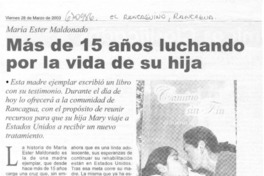Más de 15 años luchando por la vida de su hija