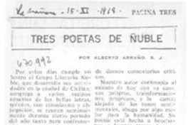 Tres poetas de Ñuble