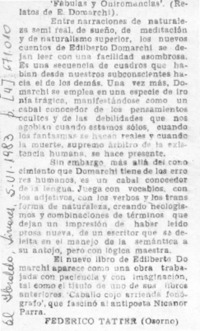 Fábulas y oniromancias