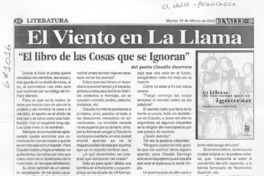 El libro de las cosas que se ignoran".