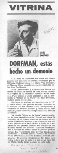 Dorfman, estás hecho un demonio