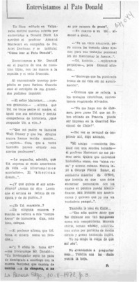 Entrevistamos al Pato Donald