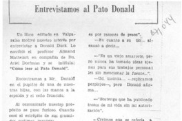 Entrevistamos al Pato Donald