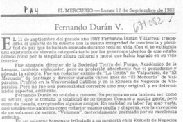 Fernando Durán V.