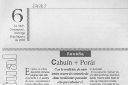 Cahuín + porái