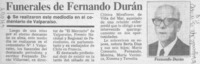 Funerales de Fernando Durán