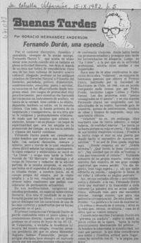Fernando Durán, una esencia
