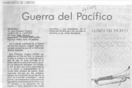 Guerra del Pacífico.
