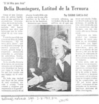 Delia Domínguez, latitud de la ternura