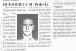 Huidobro y su poesía.
