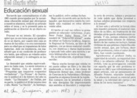 Educación sexual