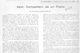 Azor, compañero de un poeta
