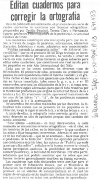 Editan cuadernos para corregir la ortografía.