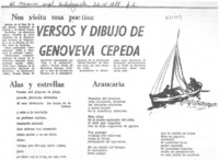Versos y dibujo de Genoveva Cepeda.