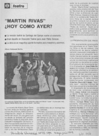 "Martín Rivas" ¿hoy como ayer?