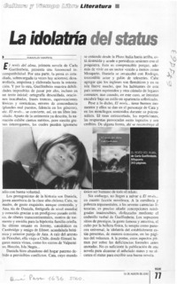 La idolatría del status
