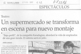 Un supermercado se transforma en escena para nuevo montaje
