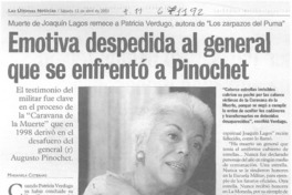 Emotiva despedida al general que se enfrentó a Pinochet