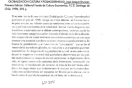 Globalización cultura y posmodernidad.
