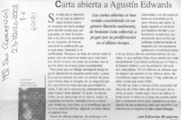 Carta abierta a Agustín Edwards
