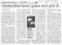 Arestizábal tiene quien rece por él