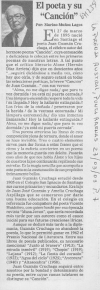 El poeta y su "Canción"