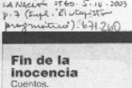 Fin de la inocencia.