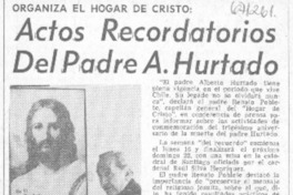 Actos recordatorios del Padre A. Hurtado.