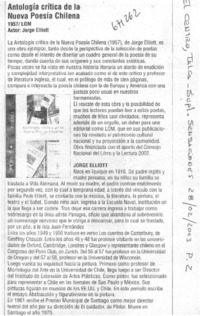 Antología crítica de la nueva poesía chilena.