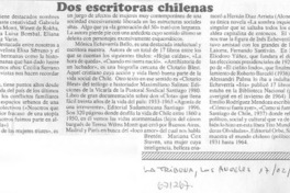 Dos escritoras chilenas