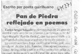 Pan de piedra reflejado en poemas.