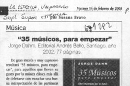 35 músicos para empezar"