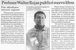 Profesor Walter Rojas publicó nuevo libro.