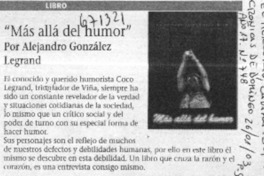 Más allá del humor".