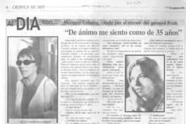 "De ánimo me siento como de 35 años" : [entrevista]