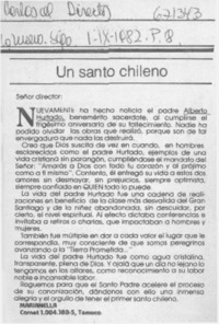 Un santo chileno