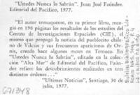 "Ustedes nunca lo sabrán".