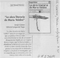 La obra literaria de Mario Valdini"