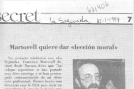 Martorell quiere dar "lección moral".