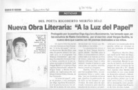 Nueva obra literaria: "A la luz del papel".