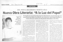 Nueva obra literaria: "A la luz del papel".