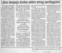 Libro despeja dudas sobre smog santiaguino.