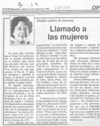 Llamado a las mujeres